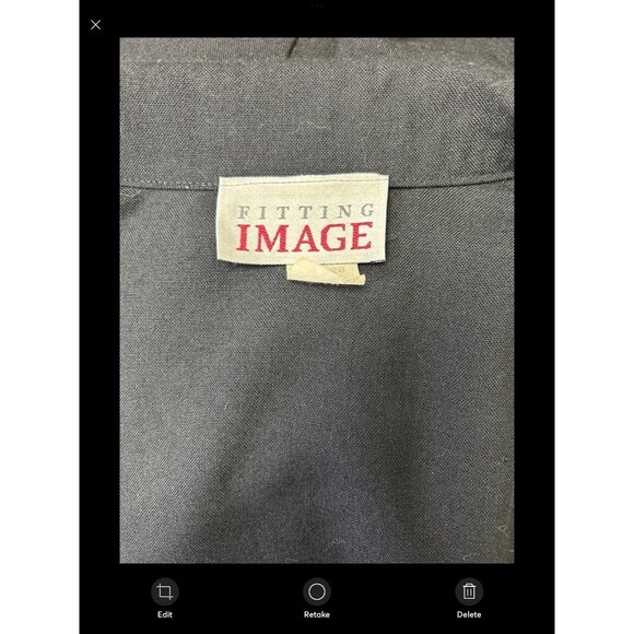 Fitting Image Vintage Black Blazer Jacket Size 20 Women's Polyester/Rayon Blend - Picture 4 of 5